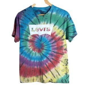 Classic Levi’s Tie Dye Levi retro twist Shirt Green Medium